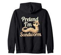 Pretend I'm A Sandworm Divertente Costume spettrale di Halloween Felpa con Cappuccio