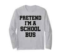Pretend I'm a School Bus - Divertente costume di Halloween pigro Maglia a Manica