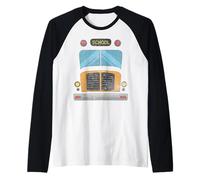 Pretend I'm a School Bus - Divertente costume di Halloween pigro Maglia con Maniche Raglan