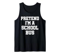 Pretend I'm a School Bus Divertente pigro Costume di Halloween Canotta