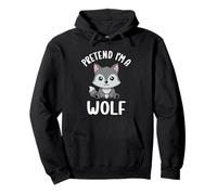 Pretend I'm A Wolf Tee Kids Funny Wolf Costume di Halloween Felpa con Cappuccio