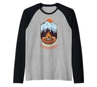 Pretend I'm Campfire Camping Holiday Funny Halloween Costume Maglia con Maniche Raglan