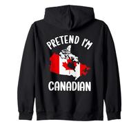 Pretend I'm Canadian Halloween Costume Canada Day Costumi Felpa con Cappuccio