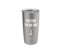 Pretend I'm On Time Divertente Semplice Facile Costume di Halloween Bicchiere termico in acciaio inox doppia parete