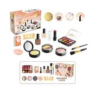 Pretend Makeup Kit - Mock Gloss Station, borsa per fard artificiale, custodia compatta virtuale, custodia sintetica | attività di cura per ylist junior con non funzionante, Fa