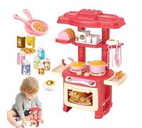 Pretend Play Kitchen Set, Play Kitchens Accessories Food Toys, Realistic Cooking Utensils with Sound and Light Effects, Educational Learning Toy for Girls Boys, Role Game
