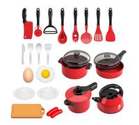 Pretend Play Kitchen Toys, 24 X Toddler Cooking Accessories, Real Food Making, Kids' Baking Supplies, Toy Appliance, Fun Role-Playing Activity, 8.27x4.33x5.51inc Packaging