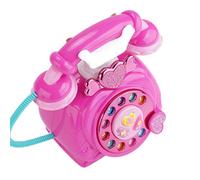 Pretend Play Phone - Telefono cellulare corded Landline con anello simulato e mi rotante | with Music and Storytelling for Boys Girls Kids, Early Learning, Role Play Toy, Home Nursery Playroom