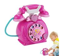 Pretend Play - Telefono rotante retrò con cavo, telefoni per raccontare | Telefono interattivo per narrazione audio | Rosa/Rosa/Rosa/Rosa/Rosa/Rosso/Retro Dialpad Telefono, Giocattolo per lo sviluppo