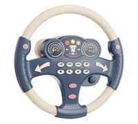 Pretend Steering Wheel, Portable Music Toy, 7.87x7.87in Rechargeable Educational Device, Interactive Learning Feature, Realistic Sound Effects for Kids, Travel, Playroom, Car Ride