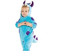 PRETEND TO BEE Costume a tuta intera da dinosauro blu e viola, per bambini, 18-24 mesi