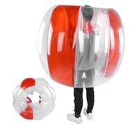 Pretfy 120 Cm PVC Bubble Modulo Versatile Spiagge a Palline Parchi Robusti per Il Calcio Gonfio Ampiamente all'aperto Impermeabile Portatile e Facile Maniglie degli Adulti. (Rosso Trasparente)