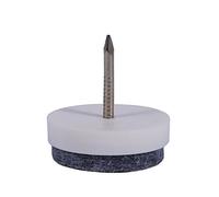 Pretfy 20pcs/set da 20 Mm Mobili in Feltro per Unghie, Protezione in Feltro per Gambe da Tavola, Anticrofano (Bianco)