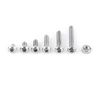 Pretfy 304 Kit per Viti a Testa in Acciaio Inossidabile M3, 180 Viti + 50 Dadi, Fissaggio Esagonale per Macchinari e Costruzione
