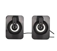 Pretfy Altoparlante USB per Mini Computer Suono Stereo con Meno Distorsione per PC Desktop da Viaggio Compatto 1 Paio