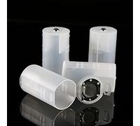 Pretfy Commutatore Supporto Adattatore Batteria 4xAA a D 4 Pezzi Bianco Perfetto per Situazioni di Emergenza, Materiale Ambientale