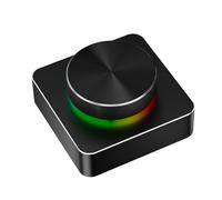 Pretfy Controller Multimediale Controllo Volume Cablato con Luce RGB Design Rotante a 360° per Amanti della Musica Giocatori Lega di Alluminio