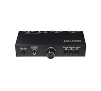 Pretfy Controllo Passivo del Volume del Preamplificatore, Commutatore Segnale Tono 3 in 3 Out, Processo di Installazione Semplice, Uscita Cuffie 6,35 per il Monitoraggio, Interfaccia in Metallo Nero