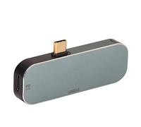 Pretfy Hub da Tipo C a USB Adattatore 5 in 1 Dal Design Elegante per Uso Domestico e Ufficio con Ricarica PD Alluminio Argentato