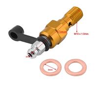 Pretfy M10X1 0mm APPLICAZIONE del Kit Robusto APPLICAZIONE ROUST VITE UNIVERSAL CON PIGHT BLEED COLURE BANJO BRAKE NIPPLE MOTORCYCLE - QUALITÀ PREMIUM E INSTALLAZIONE ESIGLIO (Oro)
