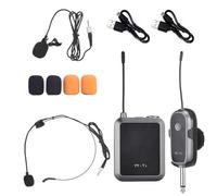 Pretfy Microfonico Wireless, Set Microfonico Professionale UHF per Insegnamento e Interviste con Microfono Headset/lavalier, 32, per Vlog di Lezioni