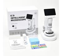 Pretfy Microscopio per Bambini con Zoom 1000X e Schermo da 3,5 Pollici | Design portatile e portatile, strumento educativo alimentato a batteria, staccabile e pieghevole per l\'esplorazione