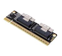 Pretfy PCIE GEN4 X16 a Slim SAS X8 | Scheda verticale compatta, garantisce l\'integrità del segnale, supporta la doppia connettività SSD NVMe