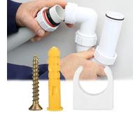 Pretfy Postato per Tubo 20 Pc per Viti e Dimensioni Efficienti di Kit e Dimensioni 25 Acqua in PVC Macinata 16 Mm Fissata Facile Supporto a Forma di Clamp/Holder Resistenti a Gas con Supporto (20