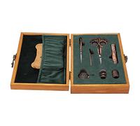 Pretfy Ricami Vintage Forbici Strumenti di Soluzione Premium Forniture per la Casa Box retrò per Mestiere (Ottone antico)