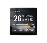 Pretfy Termostato AC Digitale Intelligente con Display Touchscreen IPS e Gateway Integrato per un Comodo Controllo Vocale e Tramite App (Nera)