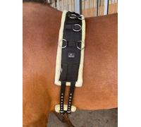 Preto Horse Training Body Roller o Lunging Circonferenza regolabile sintetico forte resistente agli strappi pp nylon tessitura pile/pelliccia sintetica imbottito esercizio affondo roller circonferenza