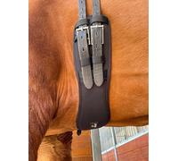 Preto Sottopancia anatomico in memory foam sintetico con estremità elasticizzate, sottopancia per cavallo, anti-sfregamento e anti-gallo, con prestazioni ammortizzanti e ergonomiche