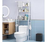 Prettiee Scaffale portaoggetti Multifunzionale per Lavatrice e WC, Ideale per Bagno, Cucina, Balcone e Lavanderia - unità Versatile per Una Gestione efficiente dello Spazio