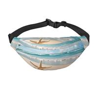 Pretty Beach and Seashell Marsupio per uomo e donna Marsupio alla moda ovunque Borsa a tracolla Portafoglio Hip Marsupio con cinturino regolabile Impermeabile Borsa da petto per viaggi, escursionismo,