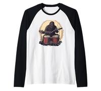 Pretty Bigfoot Costume per batteristi e amanti della batteria Maglia con Maniche Raglan