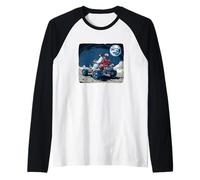 Pretty Christ on Moon con Veicolo per Gesù e Gli Appassionati dello Spazio Maglia con Maniche Raglan