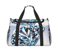 Pretty Diamond Print - Borsone da viaggio per uomini e donne, borsa da viaggio pieghevole e spaziosa borsa da viaggio per riporre articoli da toeletta, articoli personali, nero, L, Nero , L