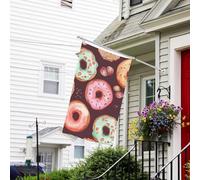 Pretty Donuts - Bandiera da giardino a doppia faccia, resistente allo sbiadimento, per esterni, con occhielli in metallo, per prato, patio, casa, decorazione per la casa