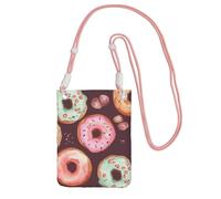 Pretty Donuts - Borsa a tracolla per telefono da donna e uomo, impermeabile, mini borsa a tracolla per cellulare, piccola borsa a tracolla con tracolla regolabile, da viaggio, per cellulare, da
