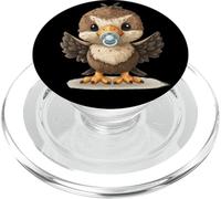 Pretty Eagle Baby con ciuccio per bambini e uccelli PopSockets PopGrip per MagSafe