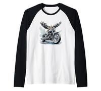 Pretty Eagle Bike Costume per Gli Amanti della Moto e della Bicicletta Maglia con Maniche Raglan