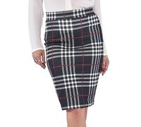 Pretty Fashion Gonna a tubino tinta unita con elastico separato in vita da donna, lunghezza al ginocchio, lunghezza circa 63 cm, gonna da donna, disponibile in diversi colori e taglie forti, curva,