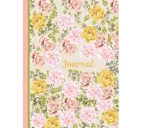 Pretty Floral Journal 100 pages lined softly with roses Pretty Pink Roses and Yellow Flowers pages have delicate flower on each page Perfect Gift for any age!