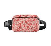 Pretty Flowers - Marsupio a tracolla per donne e uomini, con cinturino regolabile, per allenamento, corsa, escursionismo, Bellissimi fiori bianchi, Taglia unica