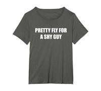 Pretty Fly per Un Ragazzo Timido Maglietta, Donna Plus-Size, Asfalto, 2X