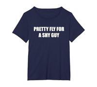 Pretty Fly per Un Ragazzo Timido Maglietta, Donna Plus-Size, Navy, 2X