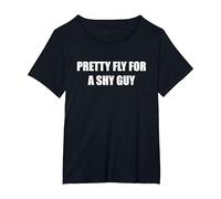 Pretty Fly per Un Ragazzo Timido Maglietta, Donna Plus-Size, Nero, 2X
