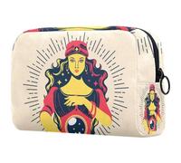 Pretty Fortune Teller - Borsa per cosmetici da donna, con sfera di cristallo, borsa da viaggio per articoli da toeletta grandi, pratica borsa organizer con cerniera, Multi, 18.5x7.5x13cm/7.3x3x5.1in,