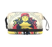 Pretty Fortune Teller - Trousse per cosmetici a doppio strato con sfera di cristallo, per donne e ragazze, borsa da viaggio per trucchi, pratica borsa organizer con scomparto per pennelli, Multi,