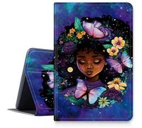 Pretty Girl Galaxy Custodia per iPad 9a/8a/7a generazione 10,2" 2021/2020/2019, custodia pieghevole in pelle PU antiurto con funzione di accensione/spegnimento automatico per iPad da 10,2 pollici